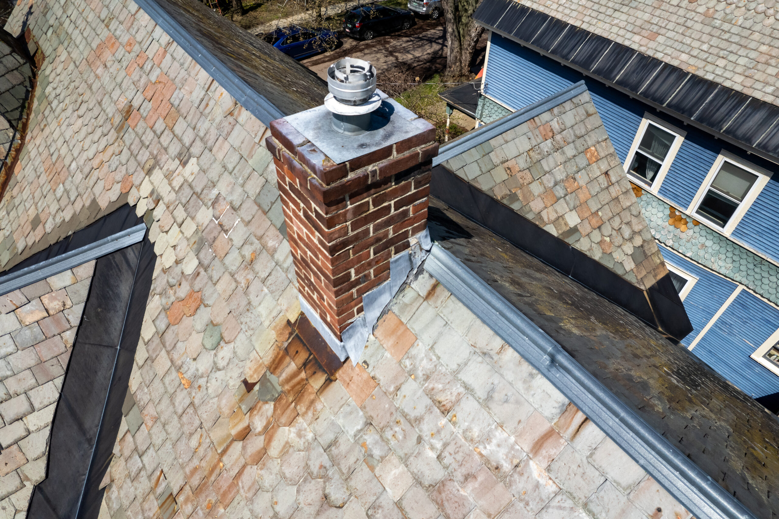 Damaged Chimney Flashing